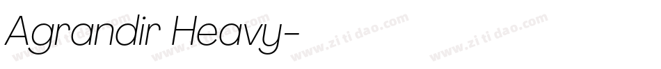 Agrandir Heavy字体转换